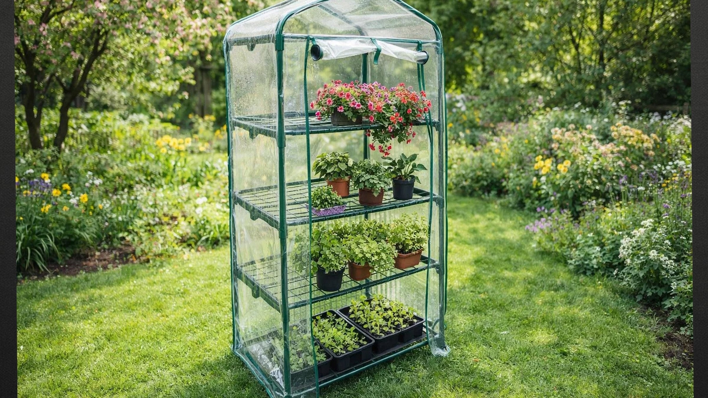 GREENHOUSE GARDEN BALCONY TERRACE FOR BALCONY 70x60x160CM FOIL LOCKABLE Width 0.7 m