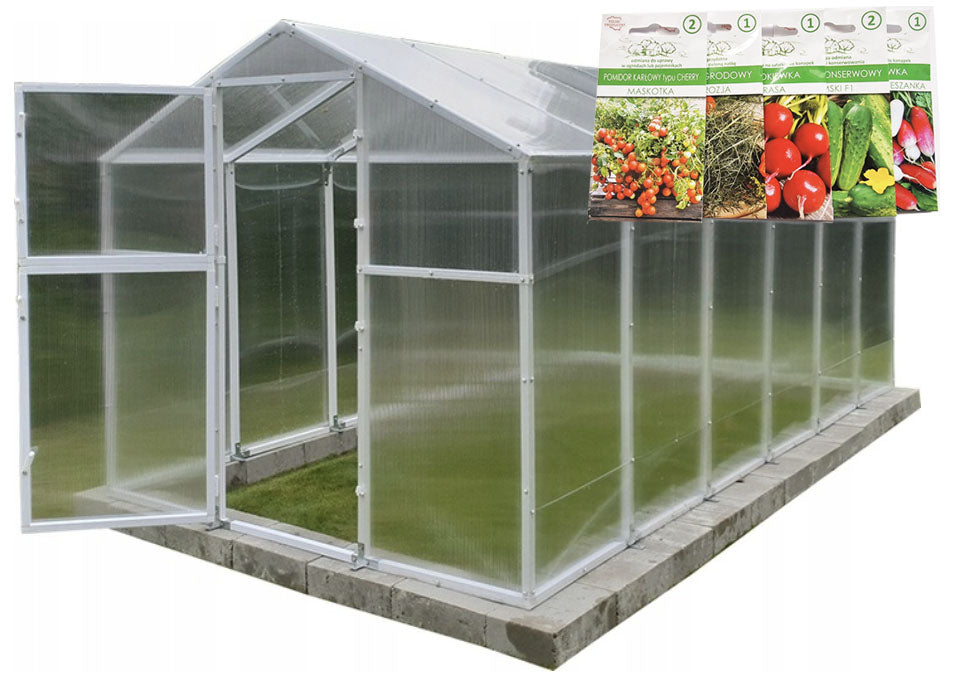 GREENHOUSE GARDEN POLYCARBONATE 8,4m2 GARDEN TUNNEL 210X405 PTF POLAND