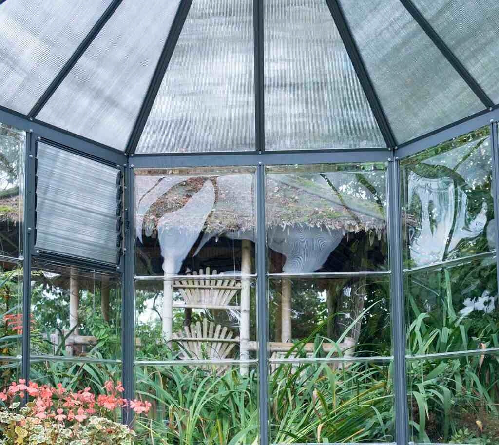 GREENHOUSE GARDEN WINTER GARDEN 2,5x2,5 PALRAM ALUMINUM POLYCARBONATE GREY Product height 267 cm