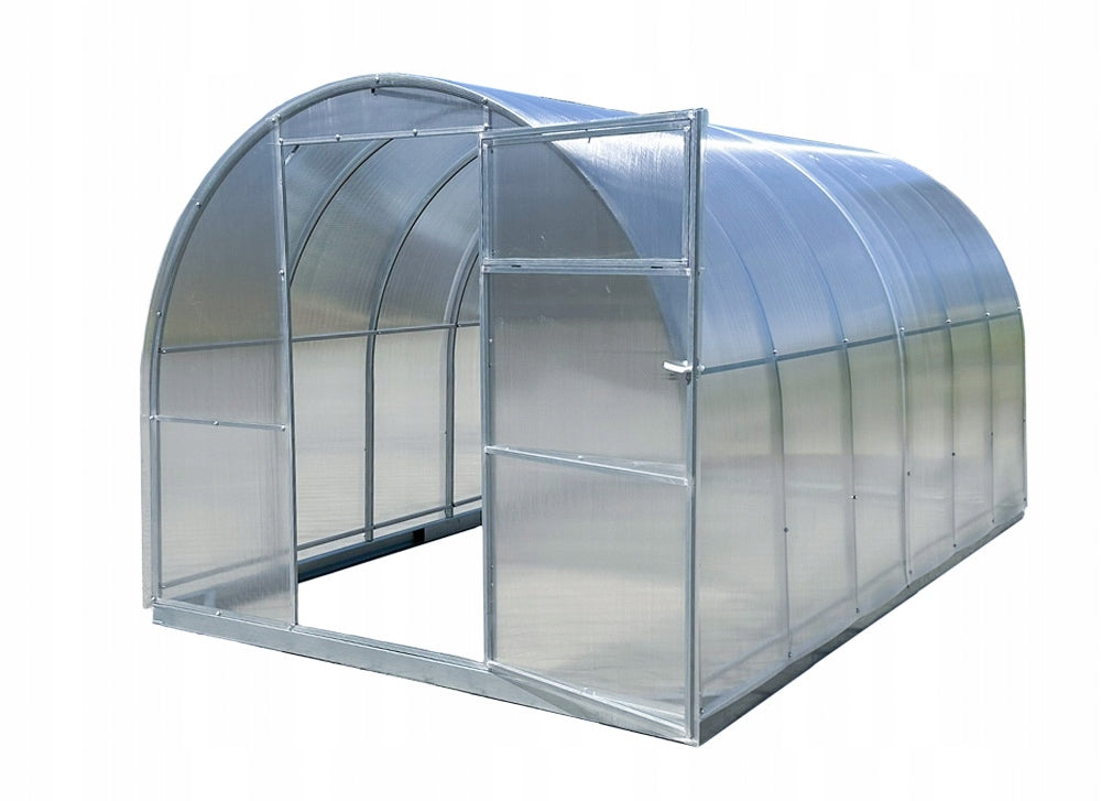 GREENHOUSE MADE OF POLYCARBONATE 2,5x6m with ZINC TUNNEL 40x20mm