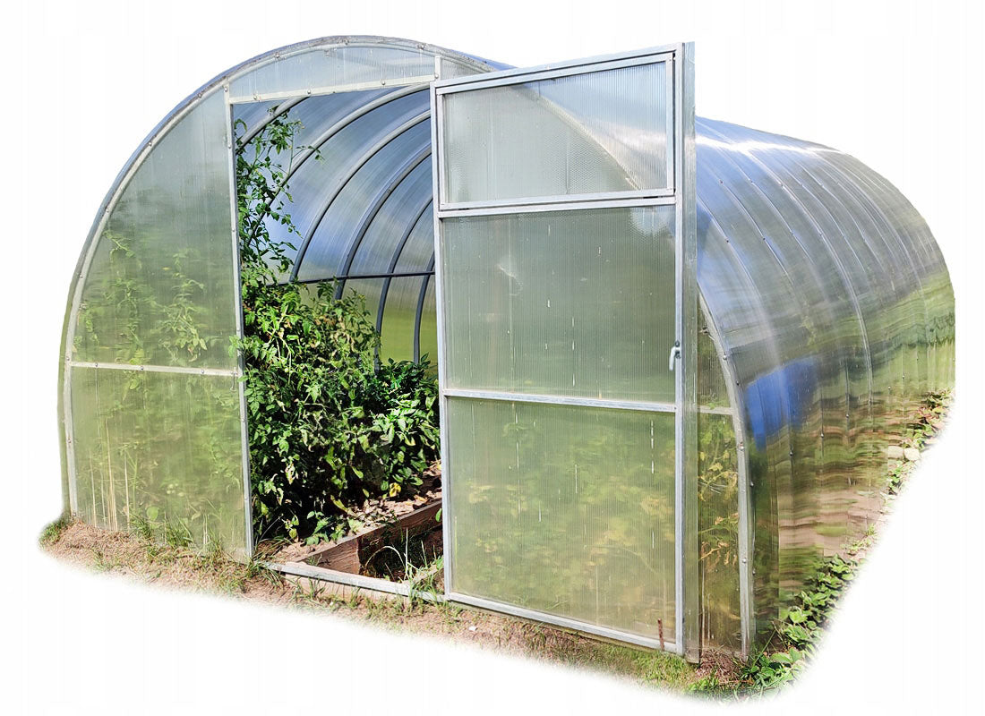 GREENHOUSE MADE OF POLYCARBONATE 3x2m with ZINC TUNNEL 40x20mm