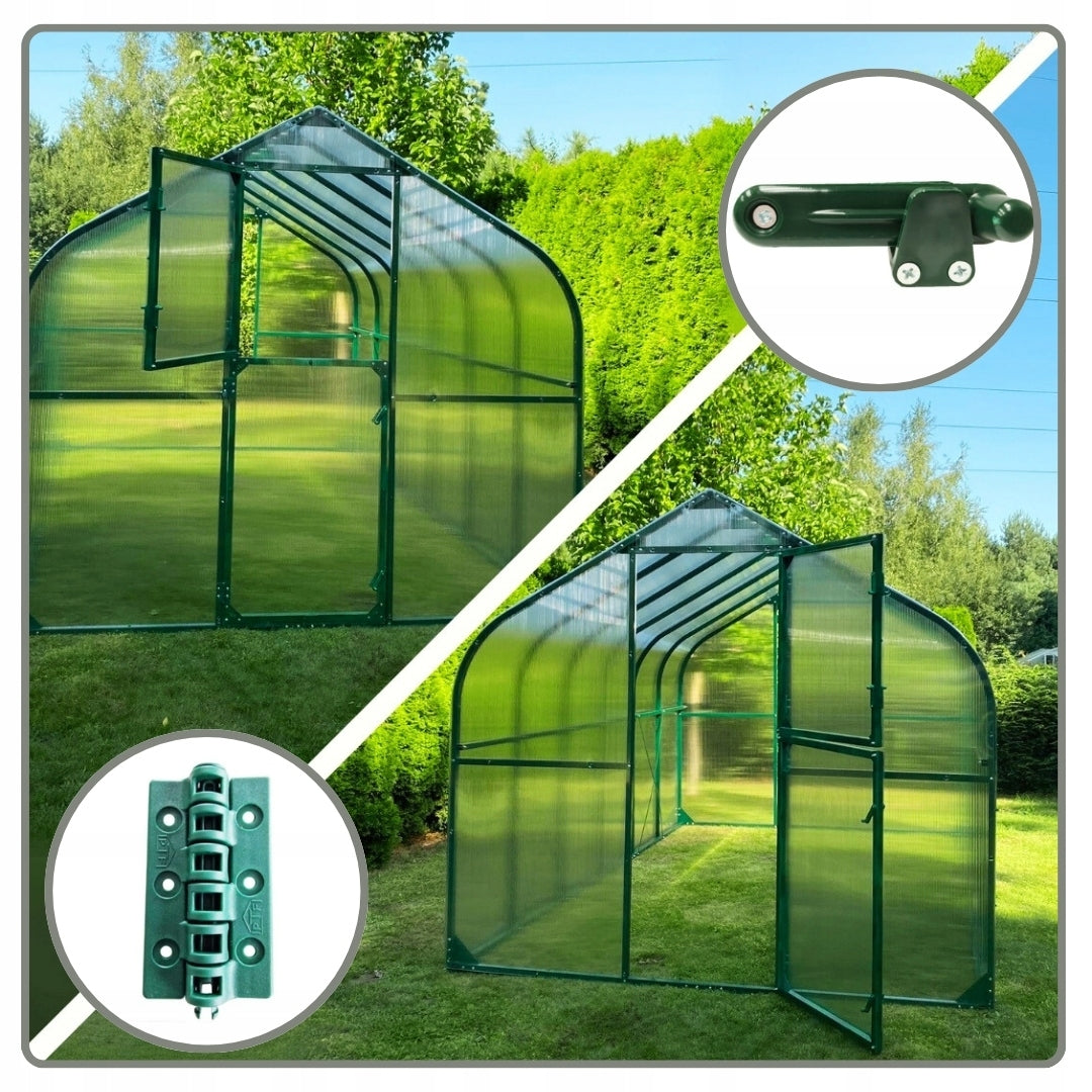 GREENHOUSE POLYCARBONATE TUNNEL 12M2 300X400 PTF POLAND GREEN +WINDOW INCLUDED Product weight with unit packaging 120 kg