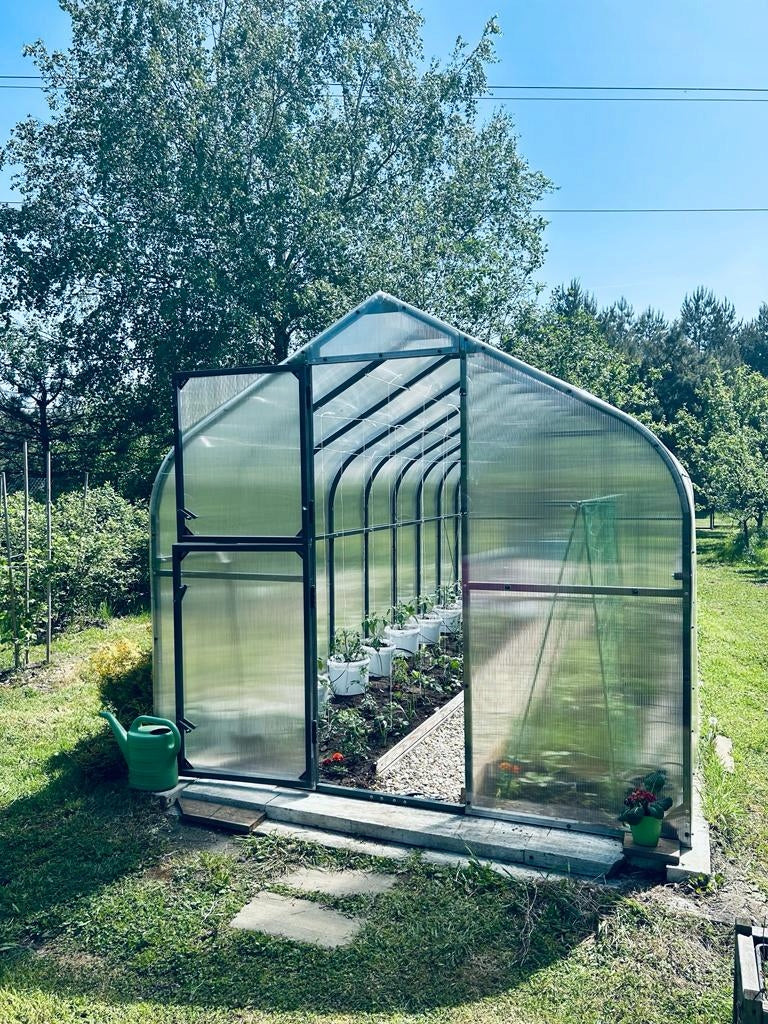 GREENHOUSE POLYCARBONATE TUNNEL 15M2 250X600 PTF POLAND ANTHRACITE GREY Product weight with unit packaging 173 kg