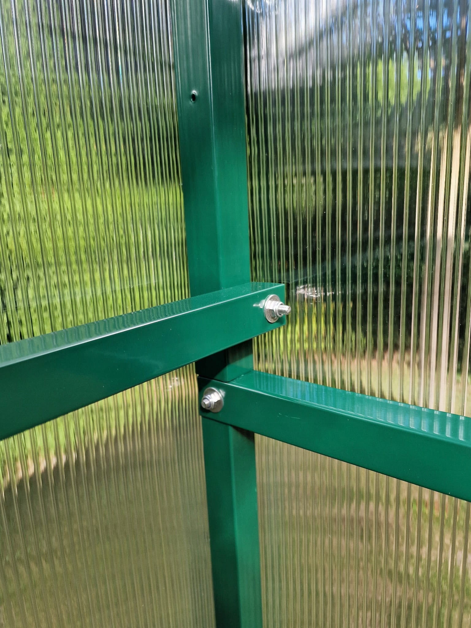 GREENHOUSE POLYCARBONATE TUNNEL 15M2 250X600 PTF POLAND GREEN Width 2.5 m