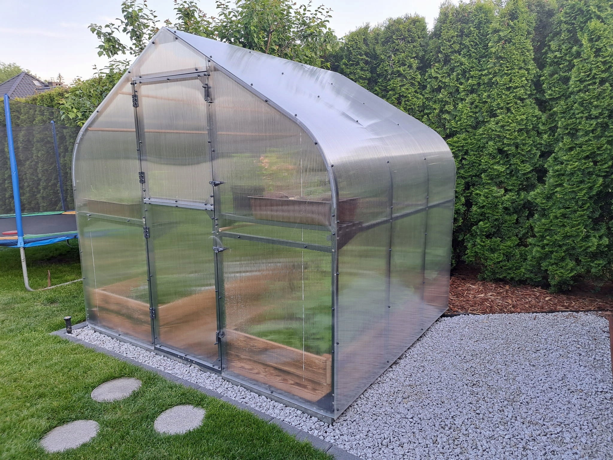 GREENHOUSE POLYCARBONATE TUNNEL 5M2 250X200 PTF POLAND ANTHRACITE GREY Manufacturer code PPSTAL250X200