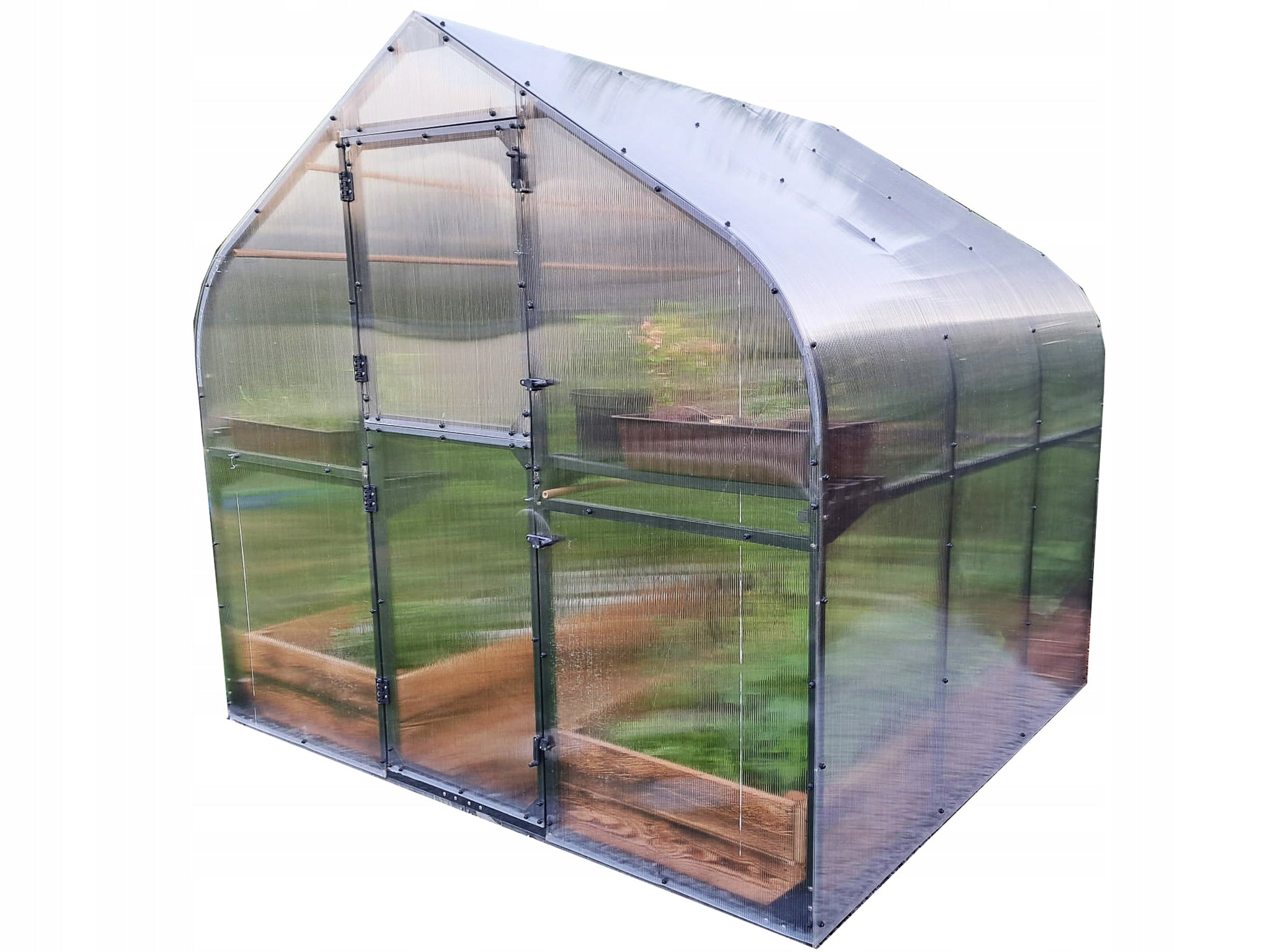 GREENHOUSE POLYCARBONATE TUNNEL 5M2 250X200 PTF POLAND ANTHRACITE GREY