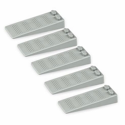 GREY RUBBER DOOR STOPS SET OF 5 DOOR WEDGES FOR HOME
