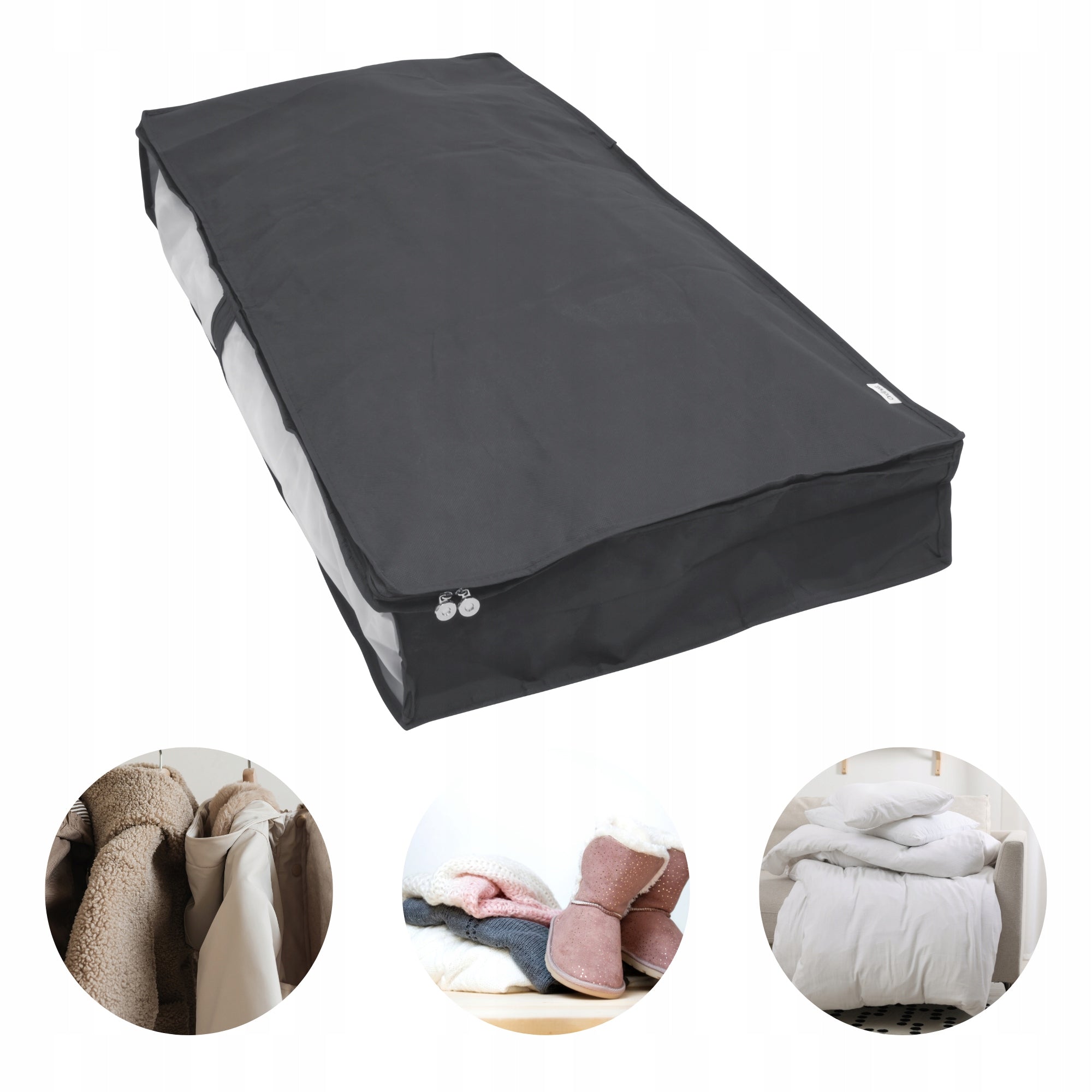 GREY grey ogranizer, container for wardrobe 107x50x15cm