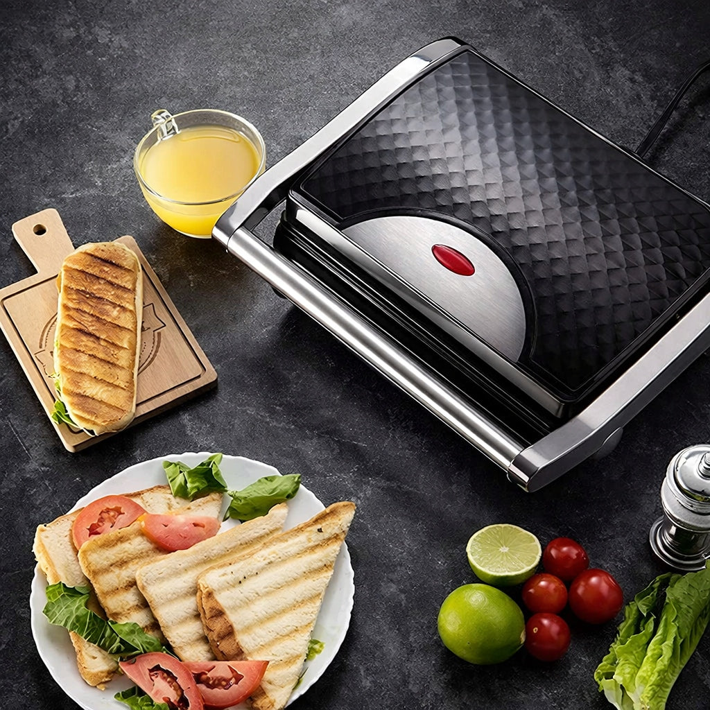 GRILL ELECTRIC TOASTER FOR PANINI SANDWICHES FOLDING STRONG Packaging status original