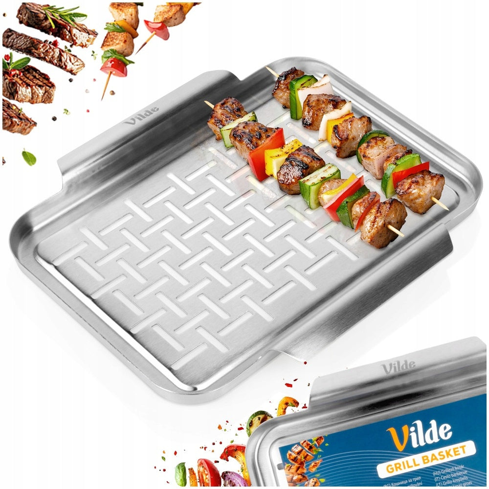 GRILL Plate Sheet Tray Grilling Grate Perforated Steel 29,5cm