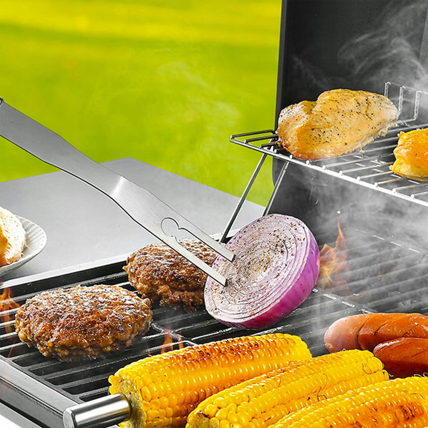 GRILL SET BBQ accessories set steel 4in1 + CASE Packaging status original