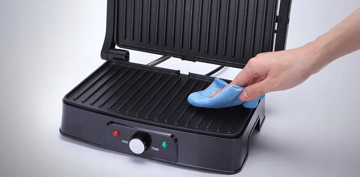 GRILL TOASTER OVEN FOR PANINI MEAT SANDWICHES 1500W Safety heat-resistant handles anti-slip feet overheating protection