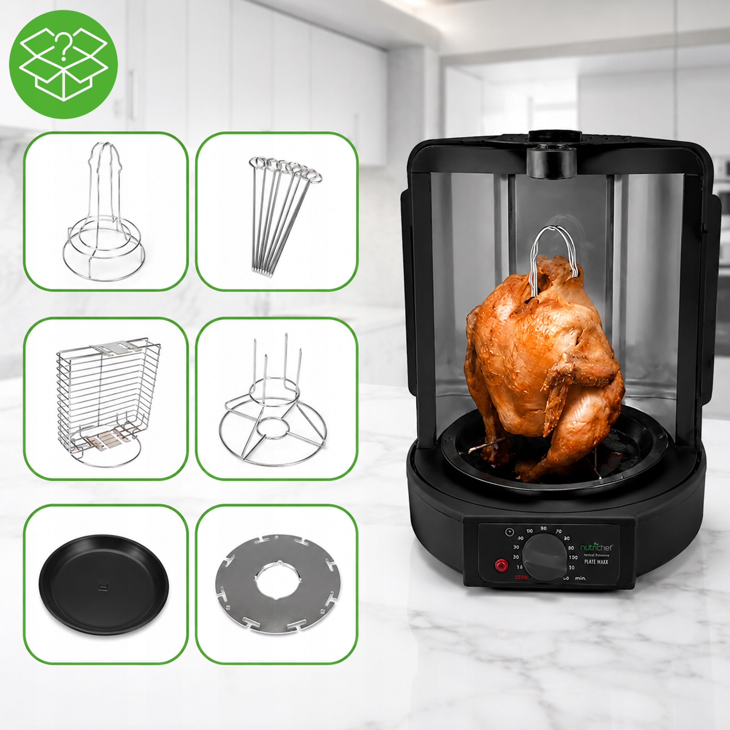 GRILL TRADITIONAL VERTICAL TOASTER KEBAB CHICKEN MULTIGRILL NUTRICHEF Manufacturer code PKRT16BK