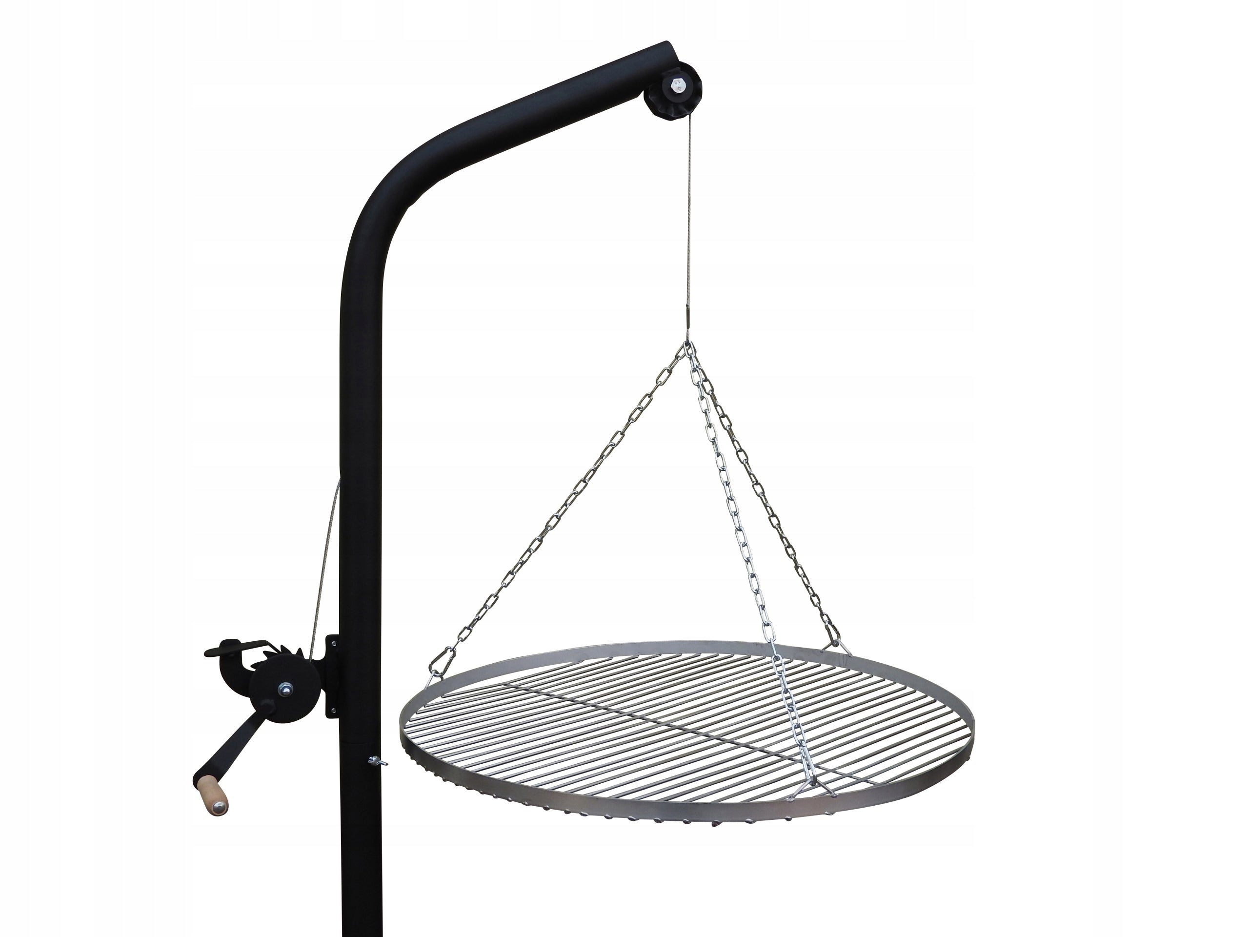 GRILL TRIPOD GARDEN CRANE FOCAL HEARTH GRATE 70 STAINLESS INOX Material steel