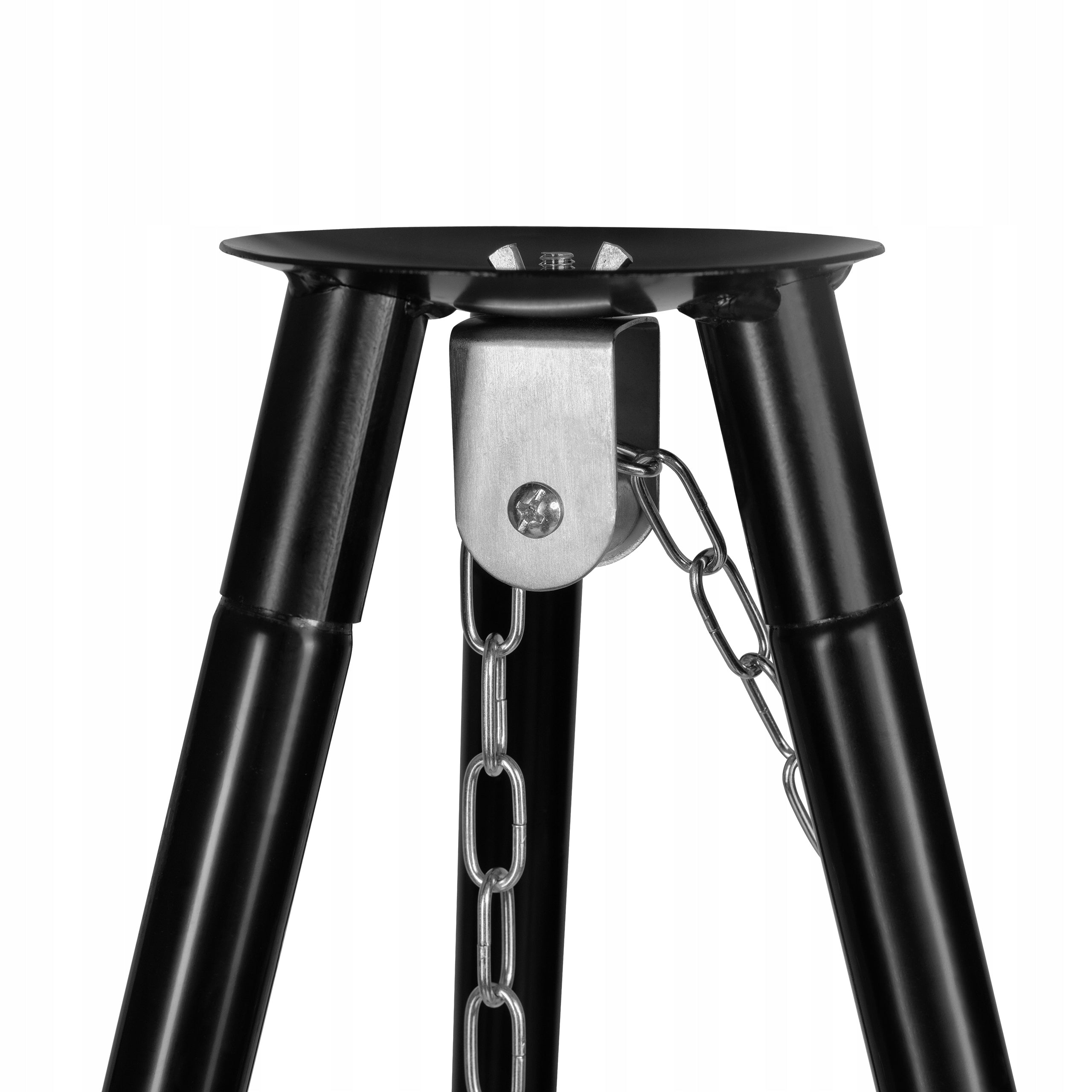 GRILL TRIPOD Garden Fire Pit Hanging Grill Large Adjustable Carbon 2in1 Grate length 49 cm