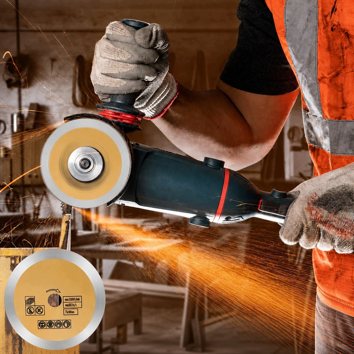 GRINDER DISCS 76 MM FOR STEEL METAL CUTTING LEAF SET OF 10 Disc type cutting