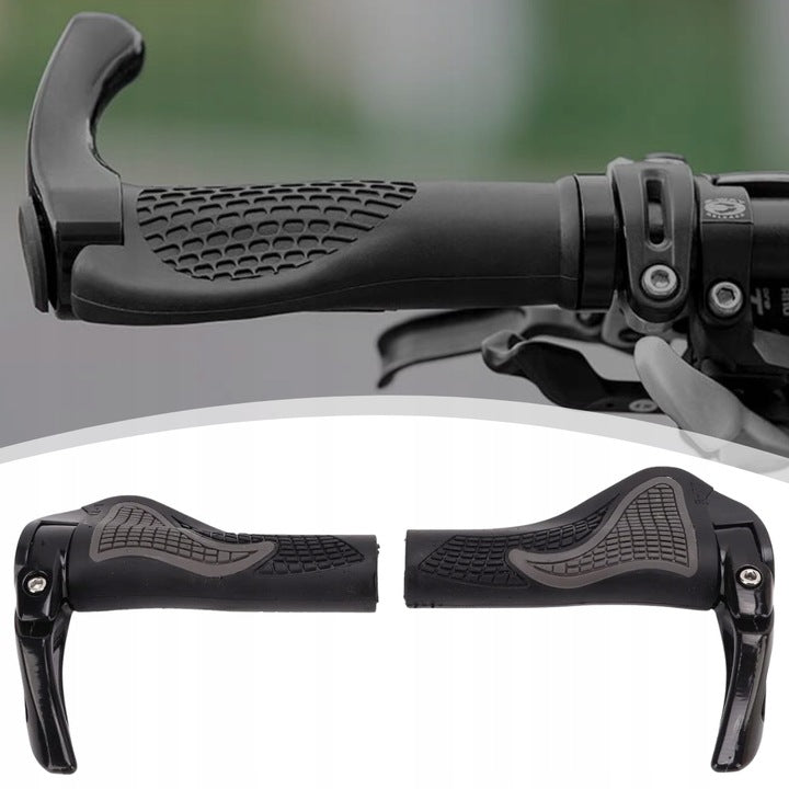 GRIPS BICYCLE GRIPS ERGONOMIC CORNERS BLACK NON-SLIP HANDLES - CE