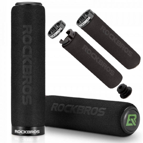 GRIPS FOAM BICYCLE GRIPS ROCKBROS BT1001BK LIGHT COMFORTABLE MTB BLACK