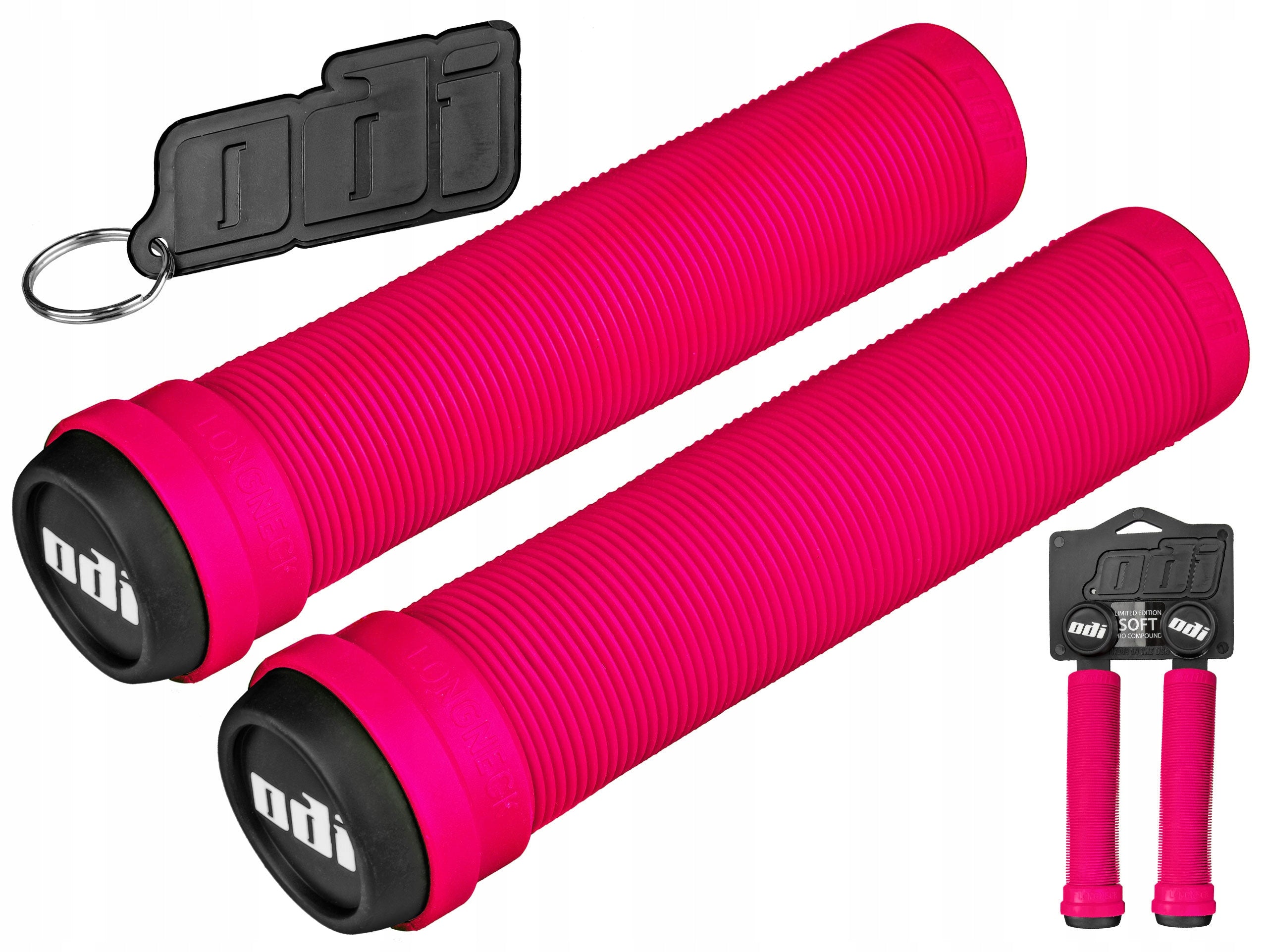 GRIPY BIKE GRIPS ODI LONGNECK SL PINK BMX / MTB 135 mm Model SOFT LONGNECK GRIP pink