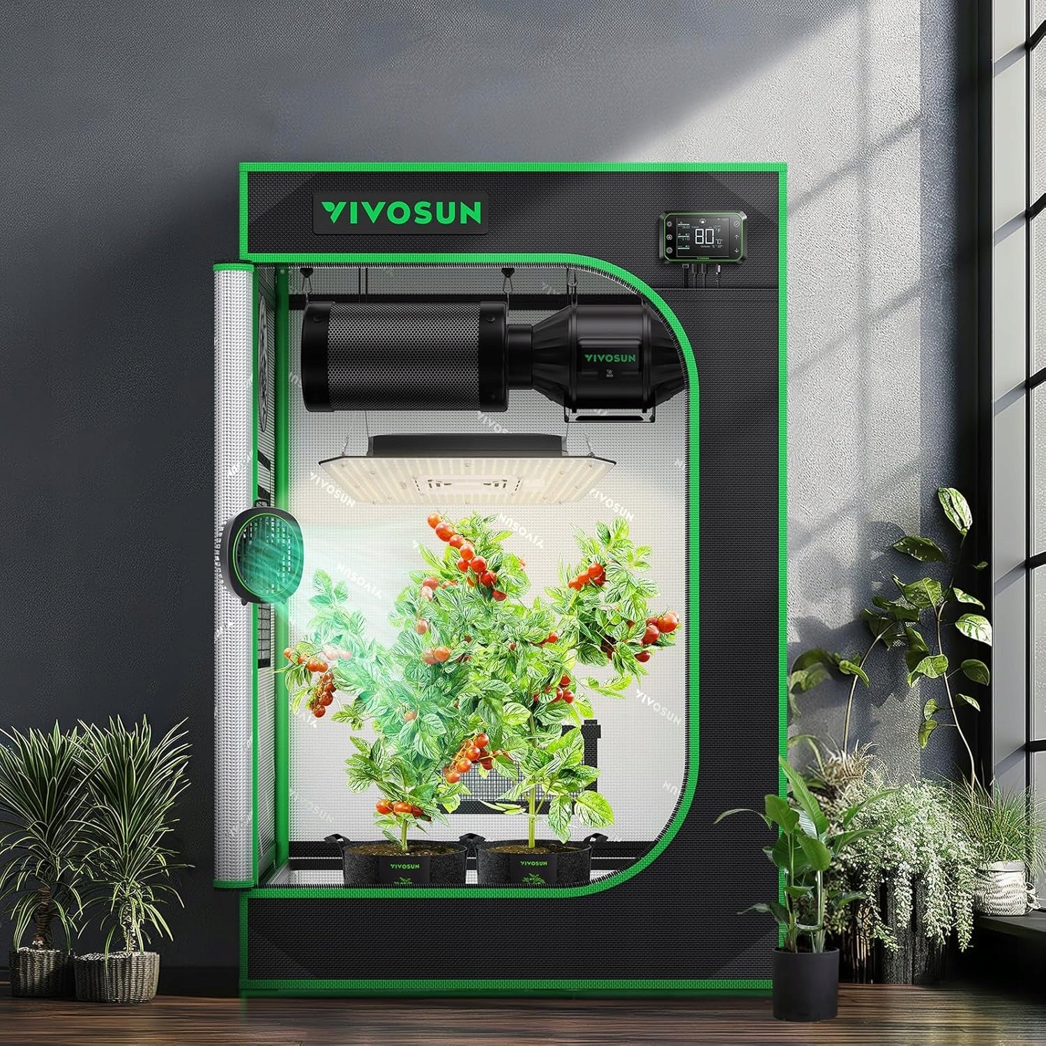 GROWBOX GREENHOUSE TENT FOR GROWING PLANTS VIVOSUN S223 60X60X90CM GARDEN Manufacturer code B07dsadas