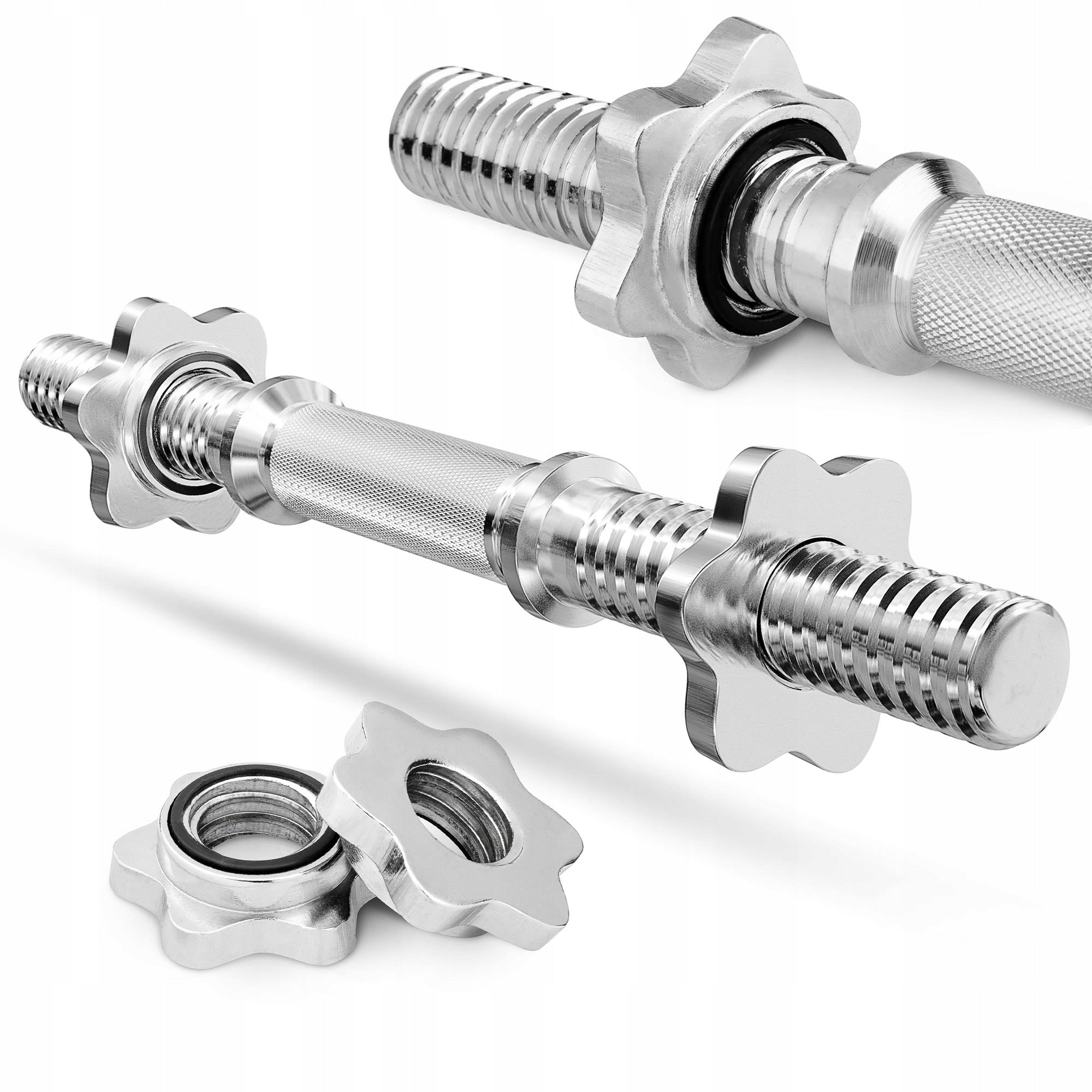 GRYF Steel Full Cast Straight 40cm 30mm Chrome Plated Dumbbell Screw Clamps