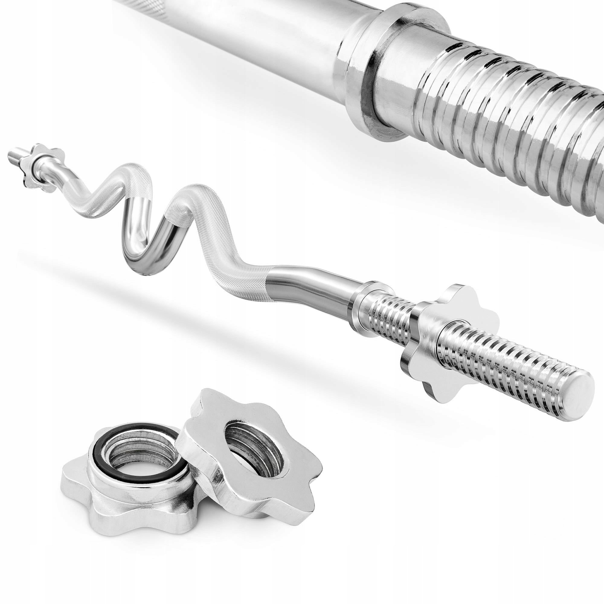 GRYF strongly broken 120cm 30mm chrome plated non-slip screw barbell