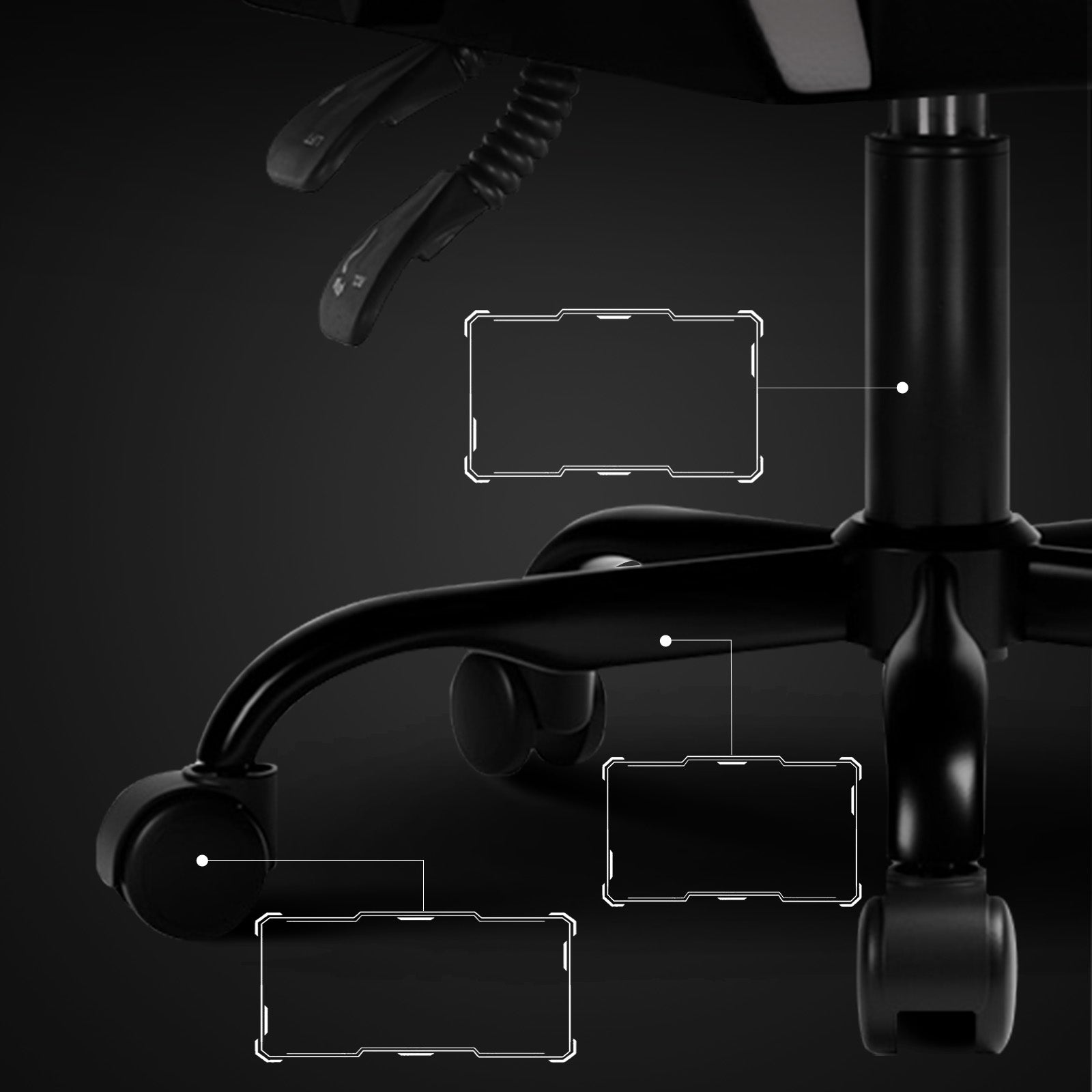 GTPLAYER Fotel Gamingowy, Ergonomiczny Fotel Biurowy, Biały Furniture width 57 cm