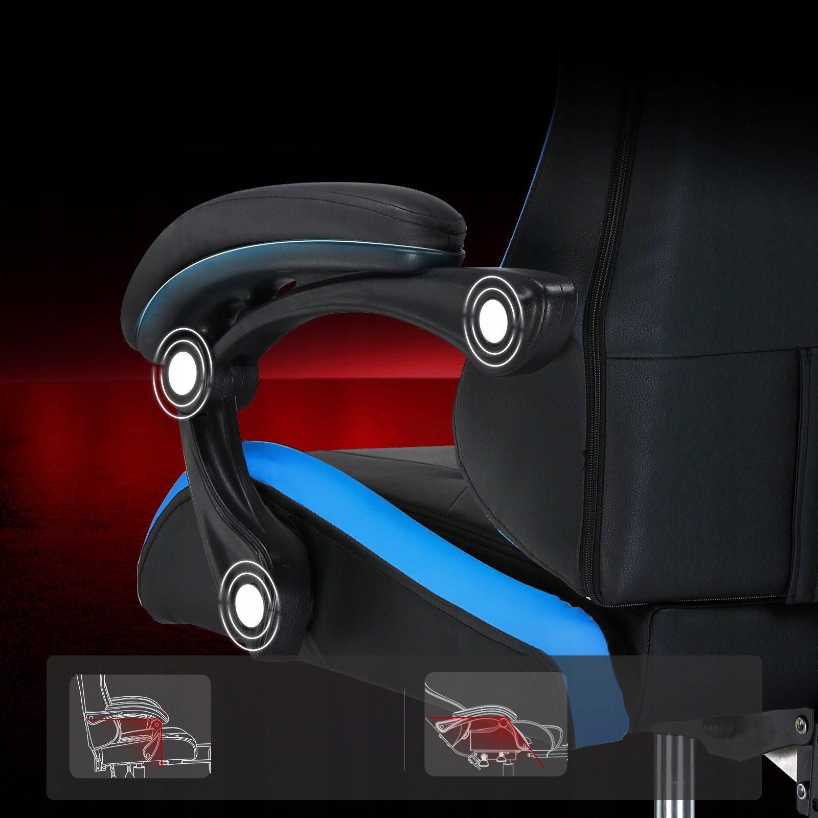 GTPLAYER Fotel Gamingowy, Ergonomiczny Fotel Biurowy, Niebieski Manufacturer code XGC02NAF-BLUE