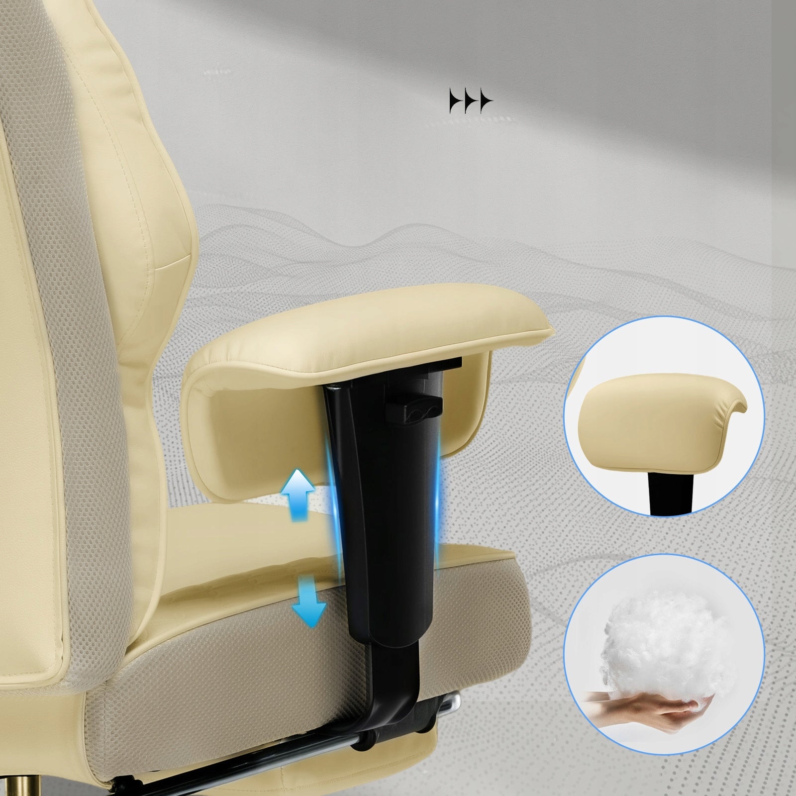 GTPLAYER Gaming KRZESŁO Ergonomiczne - Szerokie Biurowe z podnóżkiem Brand GTPLAYER
