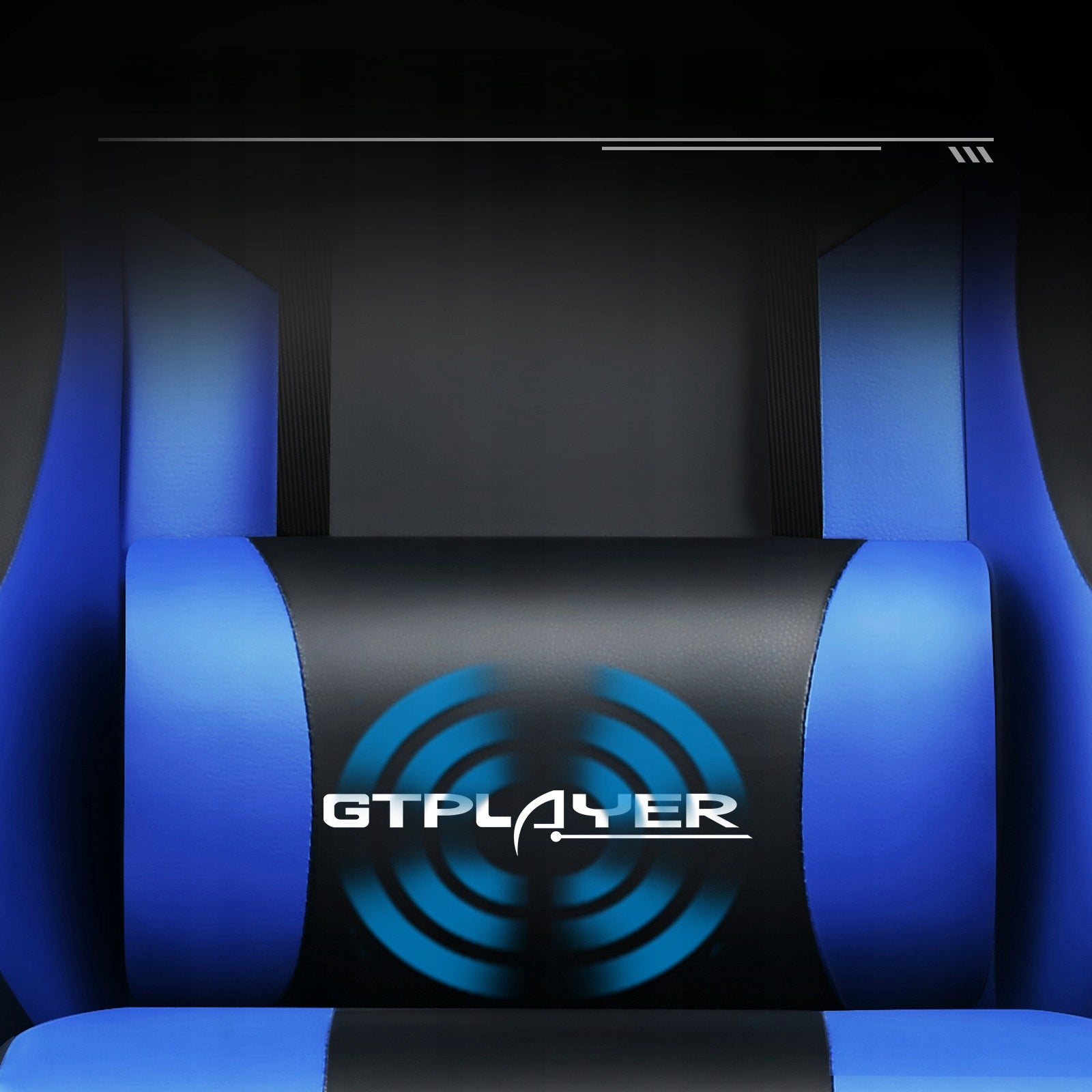 GTPLAYER Gaming chair with footrest and lumbar massage cushion Furniture width 52 cm