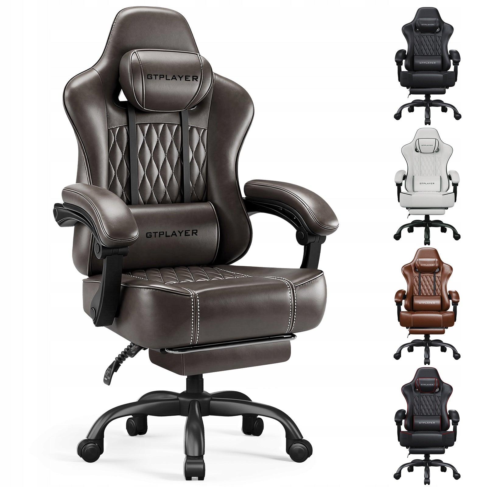 GTPLAYER Krzesło gamingowe, ergonomiczne krzesło biurowe