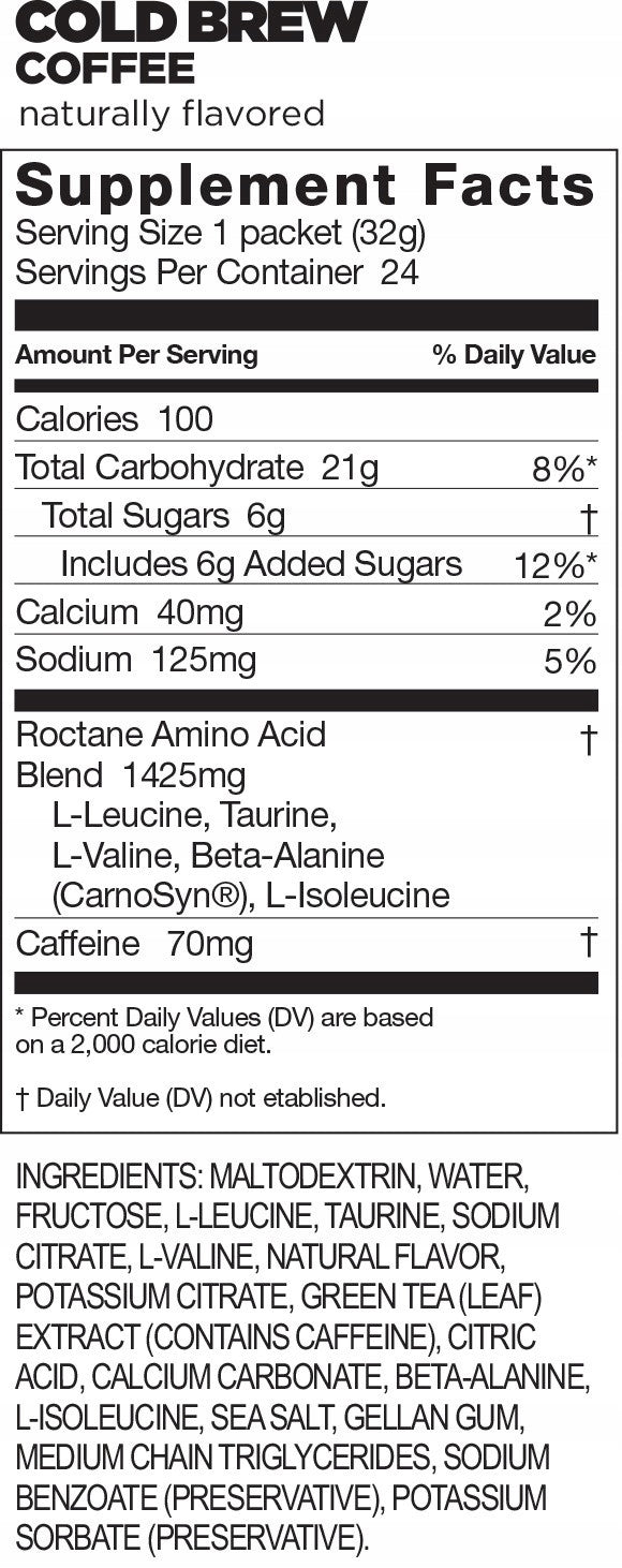 GU Roctane Energy Gel Cold Brew Coffee Cold Coffee 32g Expiration date at least six months from the date of purchase