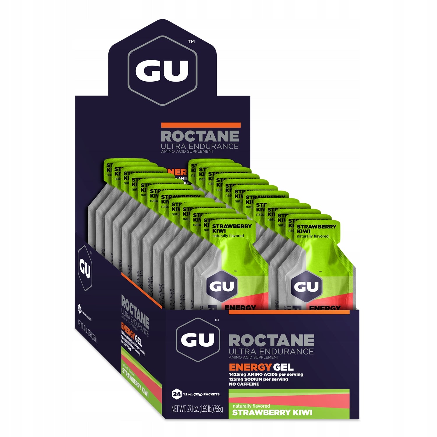 GU Roctane Energy Gel Strawberry kiwi energy gel strawberry kiwi 32g Expiration date at least six months from the date of purchase