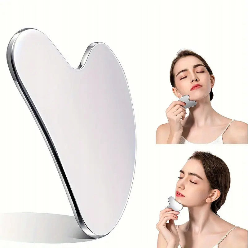GUA SHA FACE MASSAGER MASSAGE PLATE METAL SURGICAL STEEL Quality Medical device no