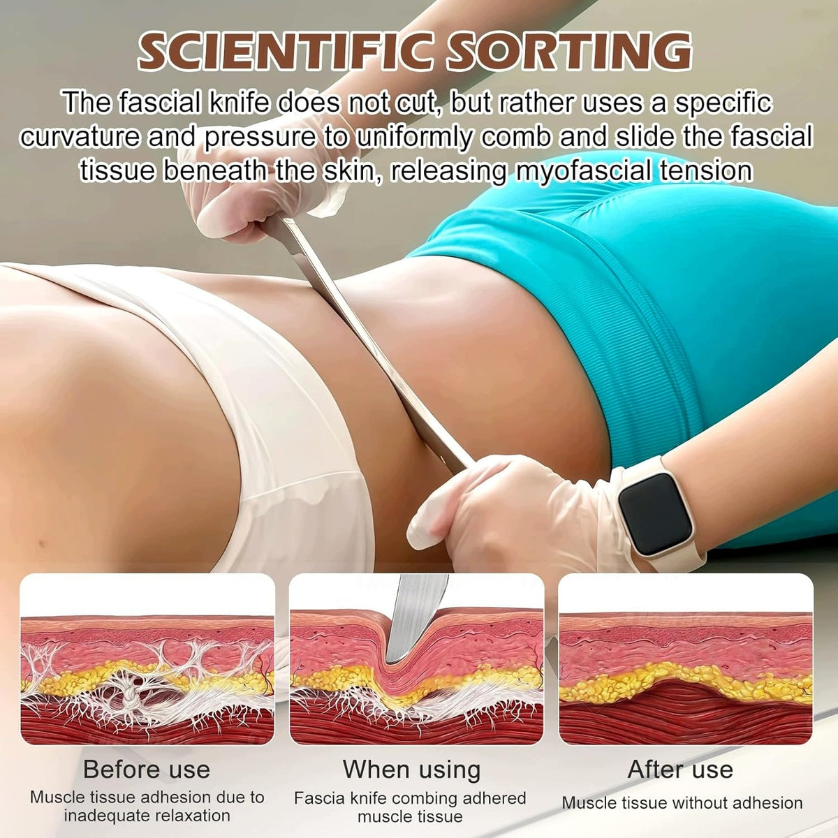 GUA SHA STAINLESS STEEL SCRAPER 30 CM FOR MUSCLE FASCIA RELAXATION Manufacturer code 0630870009676