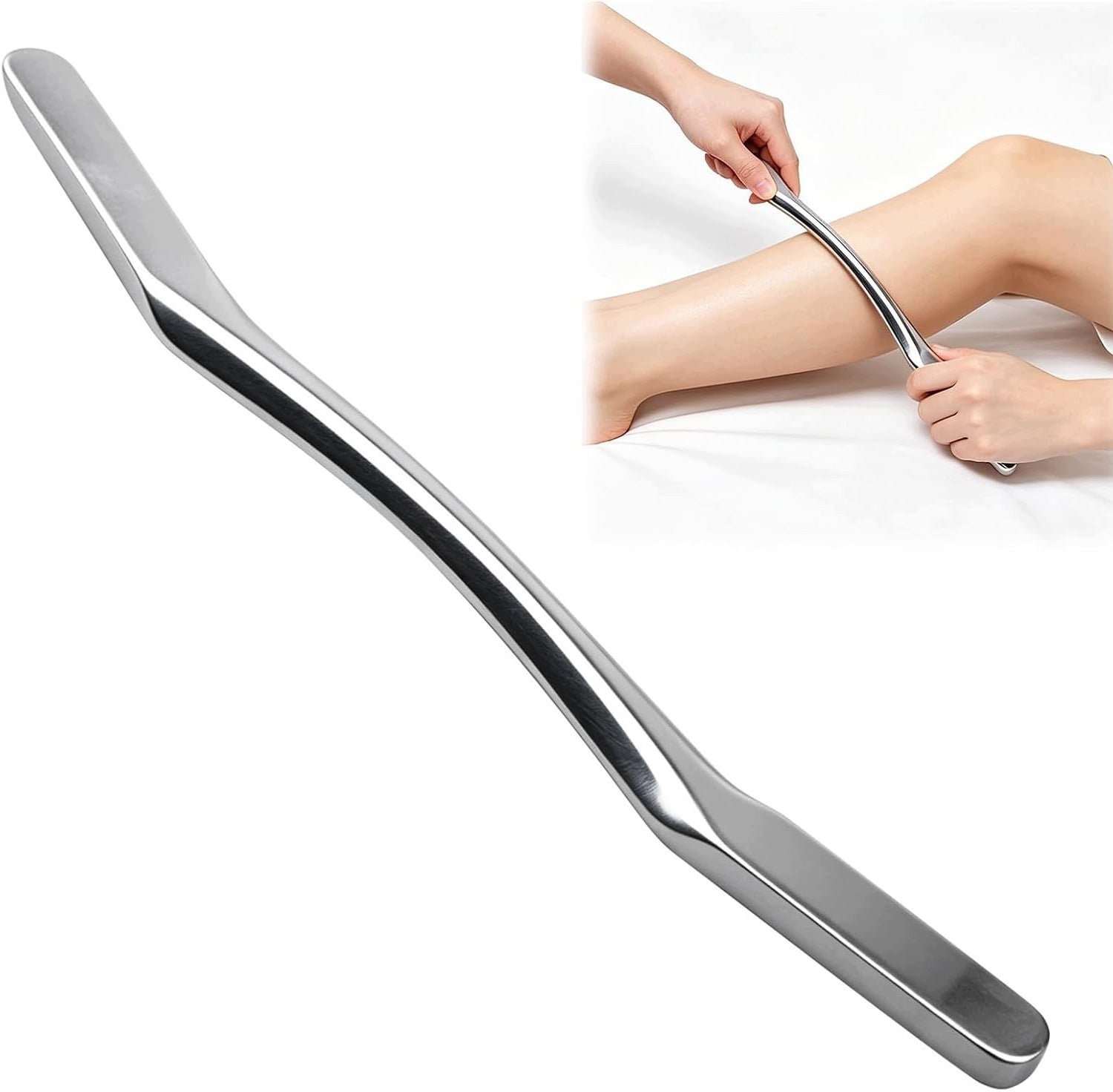 GUA SHA STAINLESS STEEL SCRAPER 30 CM FOR MUSCLE FASCIA RELAXATION