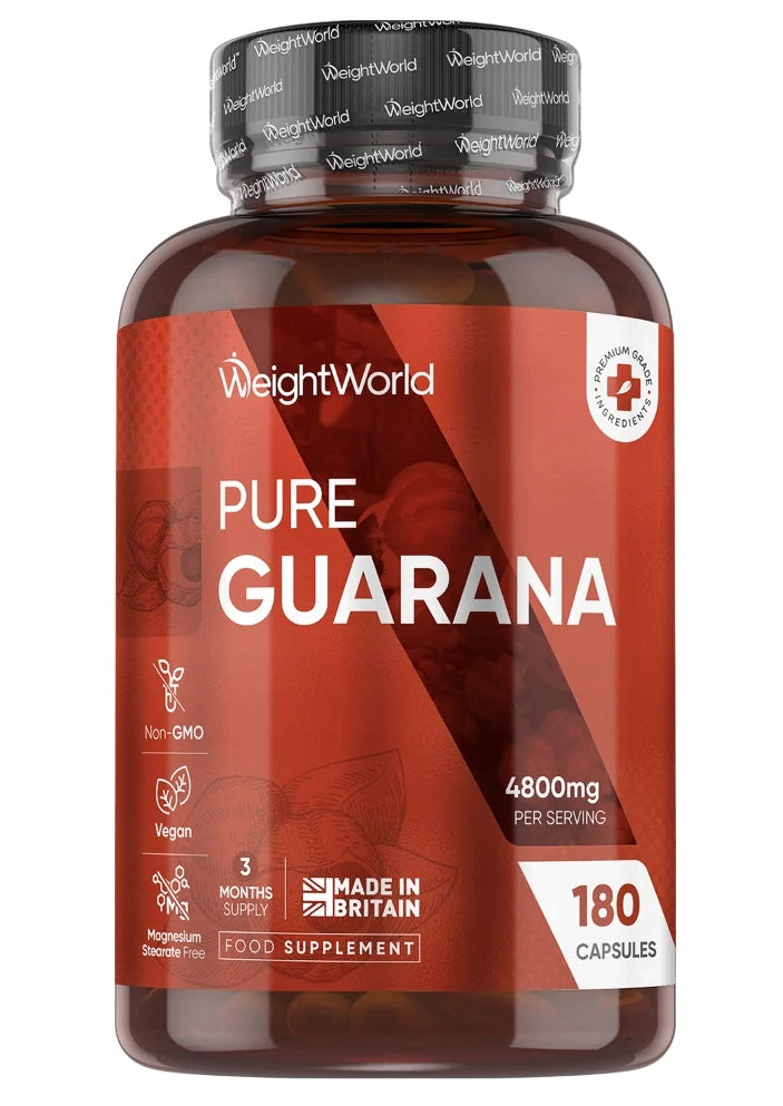GUARANA - 180 capsules - STRONG EXTRACT - GUARANA EXTRACT