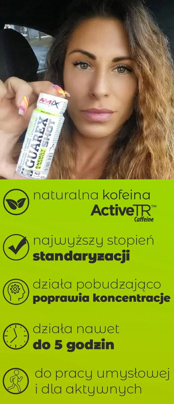 GUARANA SHOT LIQUID - Stimulation, concentration, energy Amix Guarex SHOT Expiration date at least six months from the date of purchase