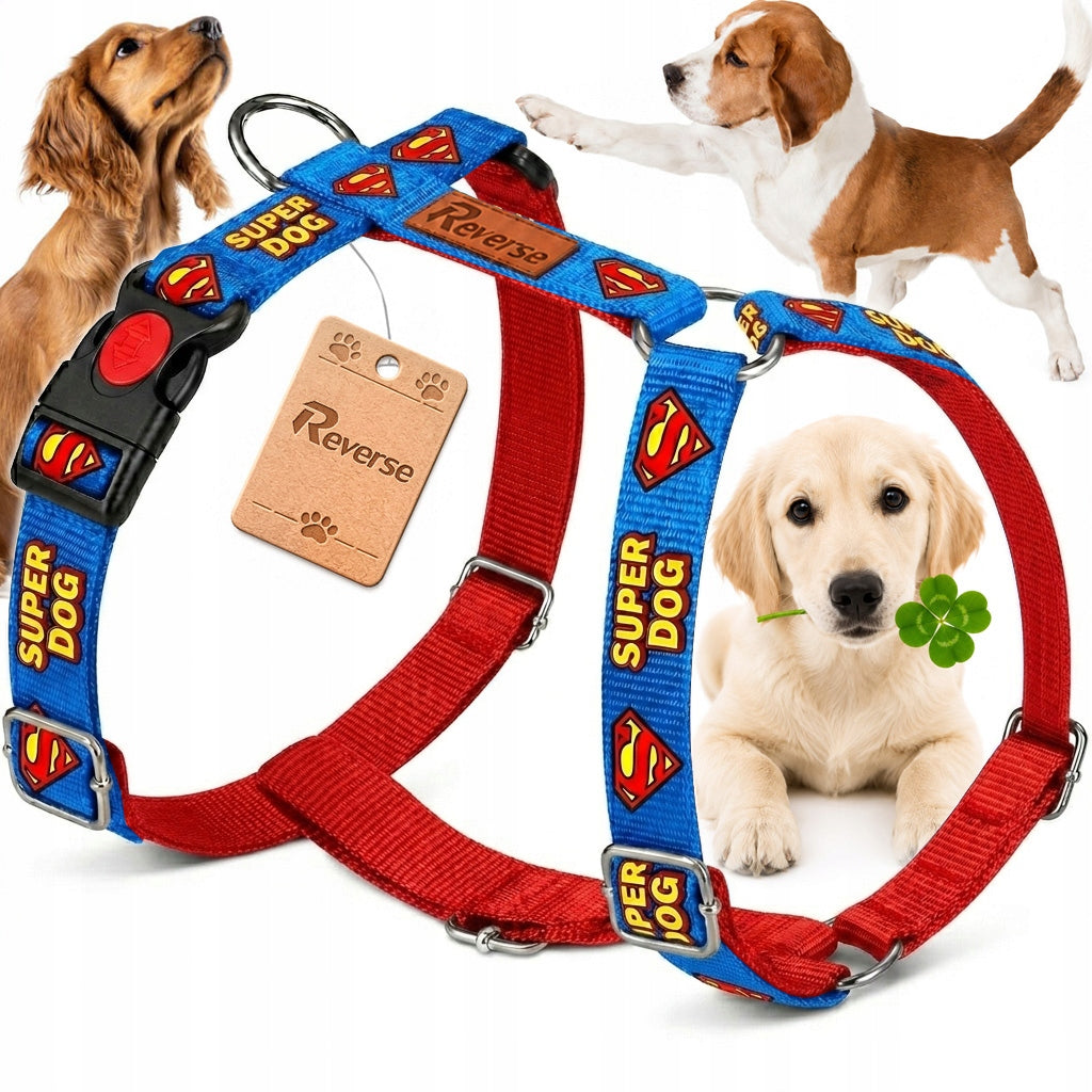 GUARD HARNESS FOR DOG ADJUSTABLE STRONG PRESSURE-FREE DECENT SUPER ros. M