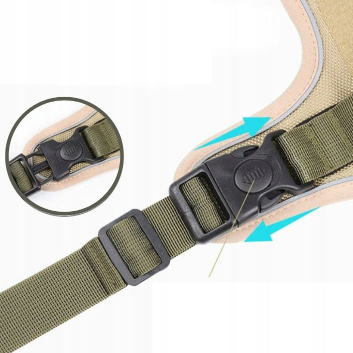 GUARD PRESSURE-FREE HARNESS for dogs BOSTON, reflective S BLACK Size S