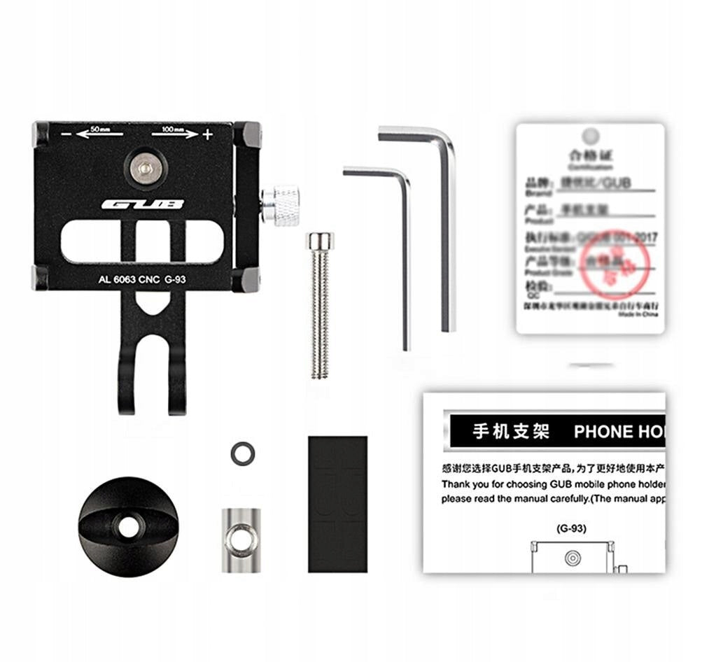 GUB 93 G-93 BICYCLE HOLDER FOR PHONE BIKE BRIDGE UNIVERSAL Product weight with unit packaging 0.1 kg