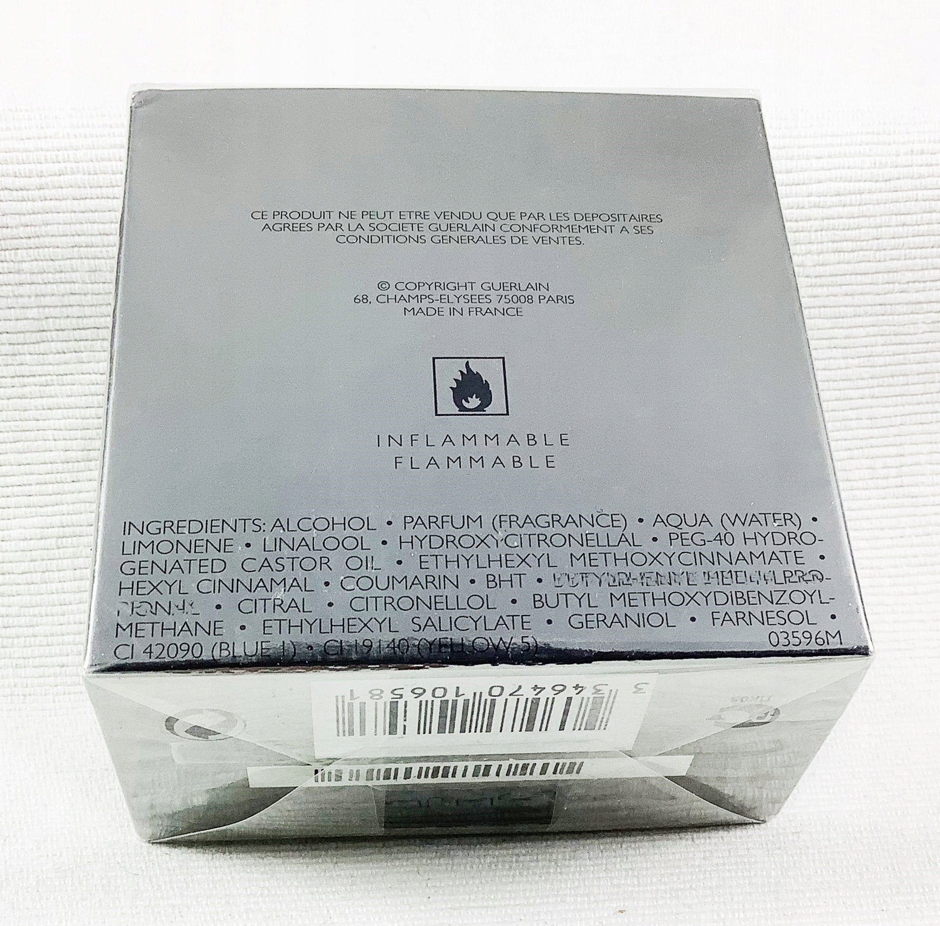 GUERLAIN HOMME 50 ML EAU DE TOILETTE UNIQUE OLDER EDITION Manufacturer code 3346470106581