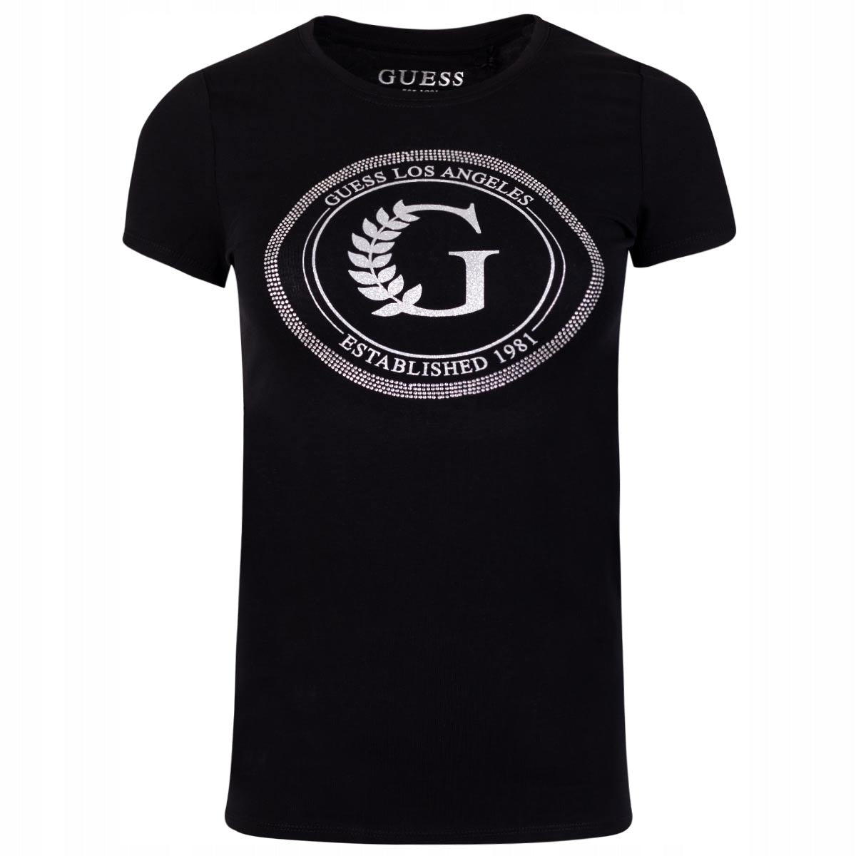 Moteriški marškinėliai, Guess W1RI14*JBLK, juodi 7624302801061