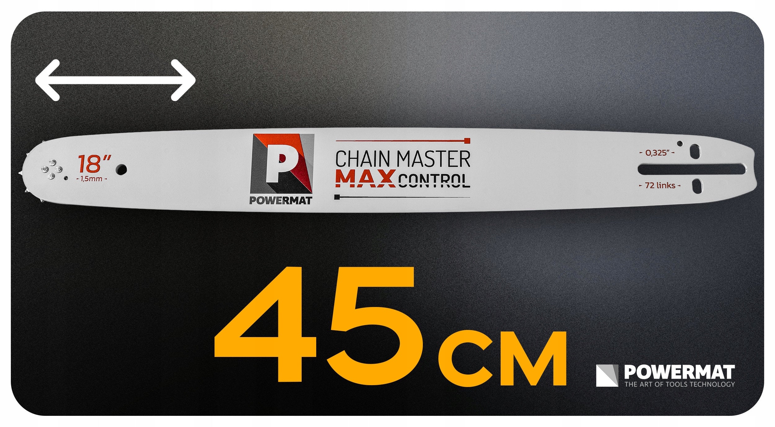 GUIDE FOR COMBUSTION SAW +2 CHAINS 72 OGN 18"/45CM 1,5MM STROKE 0,325" Kind other