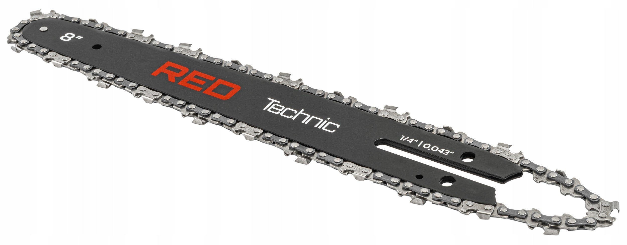 GUIDE FOR CORDLESS SAW 20CM 8" + 2X CHAIN 1,4" 0.043 Manufacturer code RTPR0163
