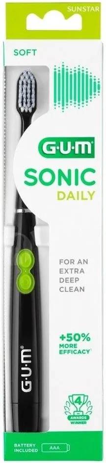 GUM SONIC DAILY TOOTHBRUSH BLACK