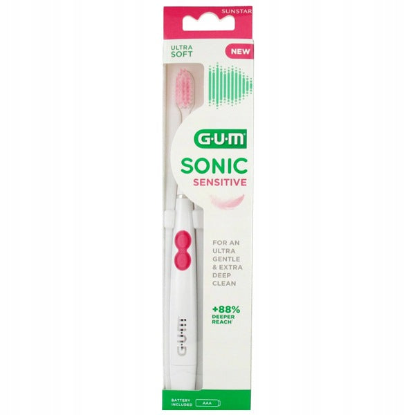 GUM Sonic Sensitive Sonic Toothbrush for Sensitive Teeth and Gums