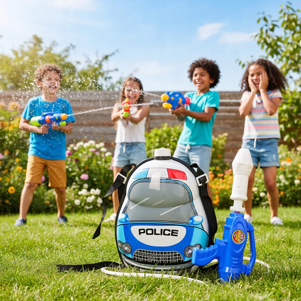 GUN WITH WATER BACKPACK FOR CHILDREN WATER TOY ABOUT 2,5l Color multicolor