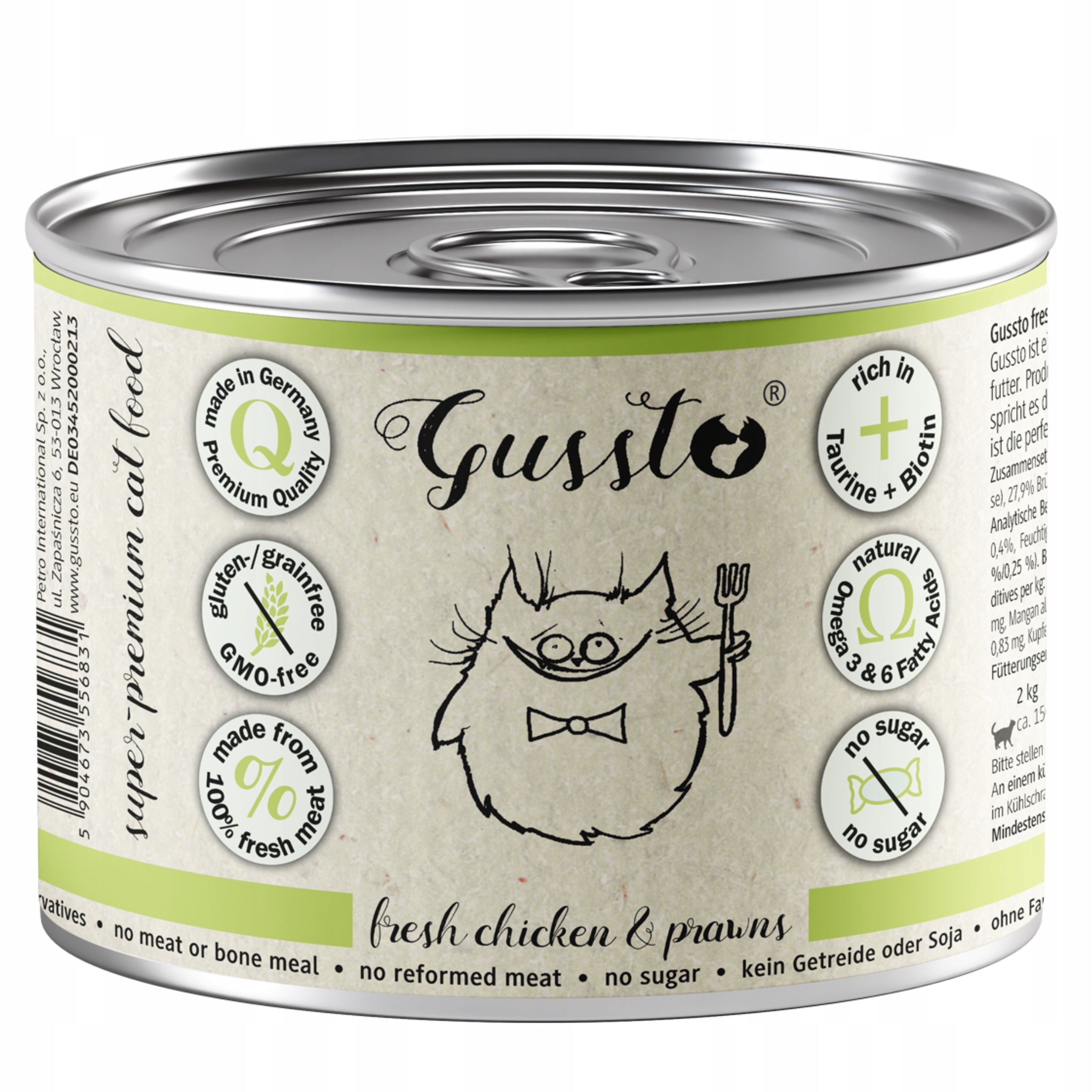 GUSSTO FRESH CHICKEN & PRAWNS - FRESH CHICKEN WITH SHRIMP 400g for cat EAN (GTIN) 5904673556848