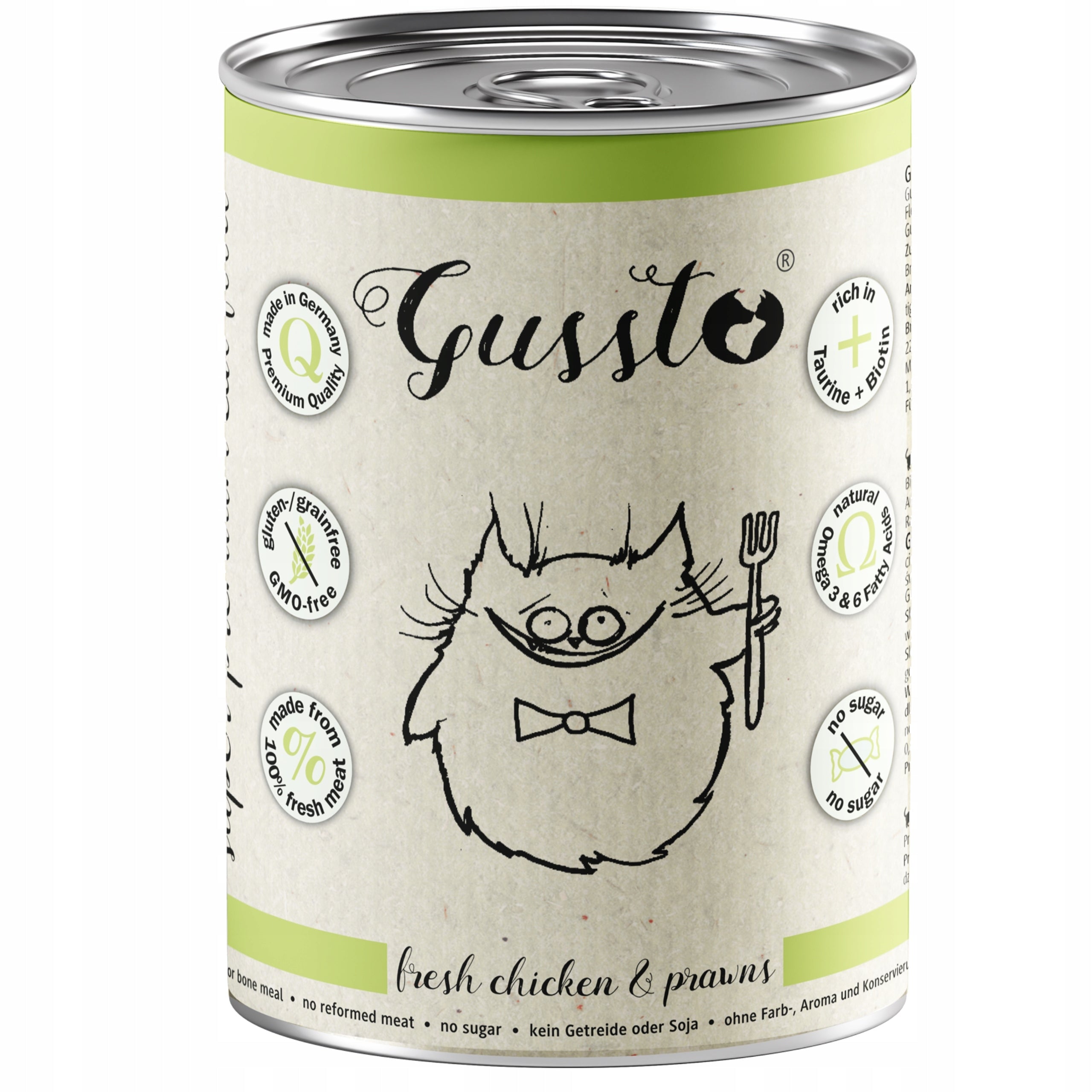 GUSSTO FRESH CHICKEN & PRAWNS - FRESH CHICKEN WITH SHRIMP 400g for cat